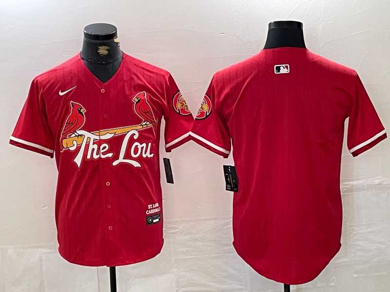 Mens St. Louis Cardinals Blank Red 2024 City Connect Limited Stitched Baseball Jersey->st.louis cardinals->MLB Jersey
